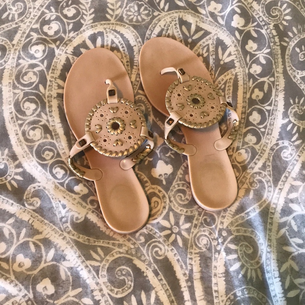 Rose Gold Jack Rogers Jelly Sandal